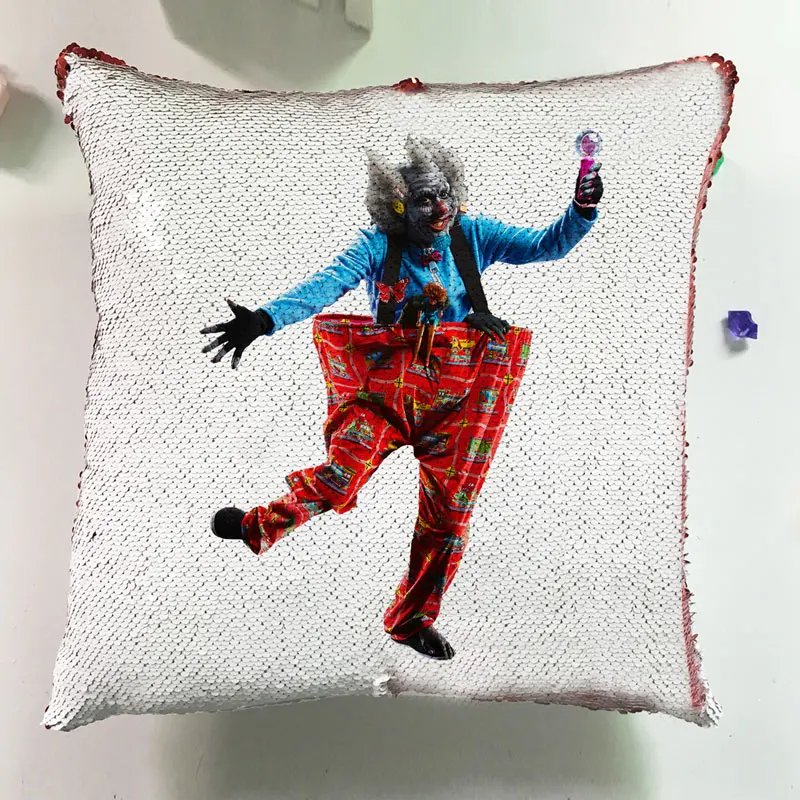 Fashion Movie Cushions Home Decor Couch Pillows Reversible Sequin Pillowcase Glitter Seat Horror Cushion Cover Sofa J050 (19)