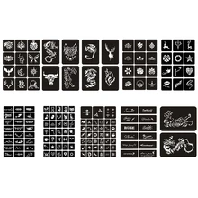 Черно-белая тату-форма милый цветок бабочка мультфильм хна тату-форма индийская тату хной шаблон распылитель флэш-Рисунок