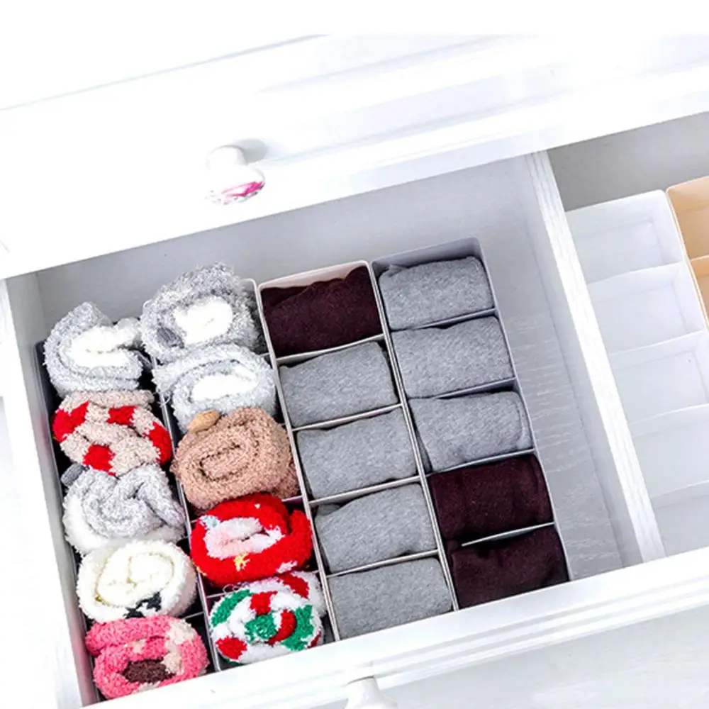 

clothes Panties storage multi-grid storage box Under The Bed Space Saver Dorm With Handle Zipper Breathable Storage Box @40