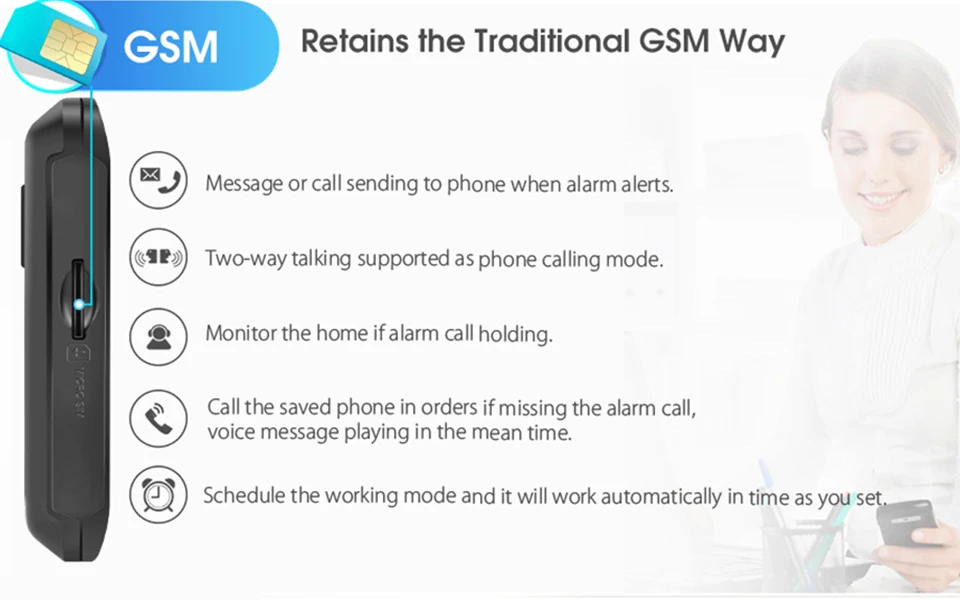 DAYTECH GSM цветной сенсорный экран GSM WiFi сигнализация PIR/дверной/оконный датчик Android iOS APP пульт дистанционного управления совместим с Alexa