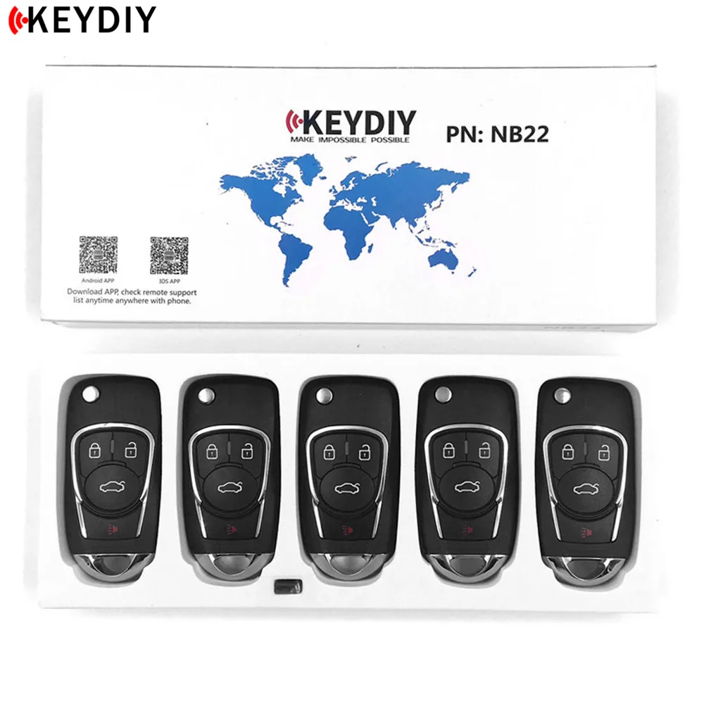 

5pcs,KEYDIY Original KD900/KD-X2 Key Programmer NB22-3/4 Universal Multi-functional Remote Control for All B and NB Series Key