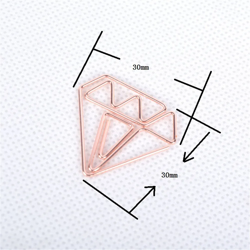 10 шт., скандинавский офисный зажим для хранения с алмазным покрытием, шикарный Ins, кованое железо, Золотая мини-закладка для документов, зажим для хранения, уплотнительный зажим