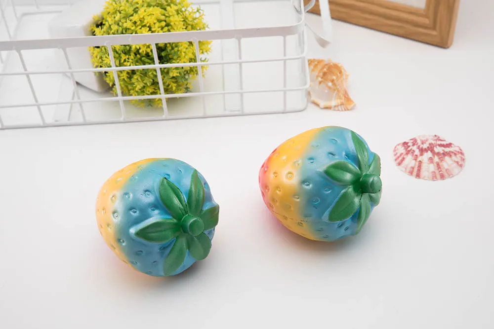 Novelry Squeeze Stress Toysi Моделирование еда фрукты Клубника ПУ пена замедлить рост снятие стресса мягкие игрушки