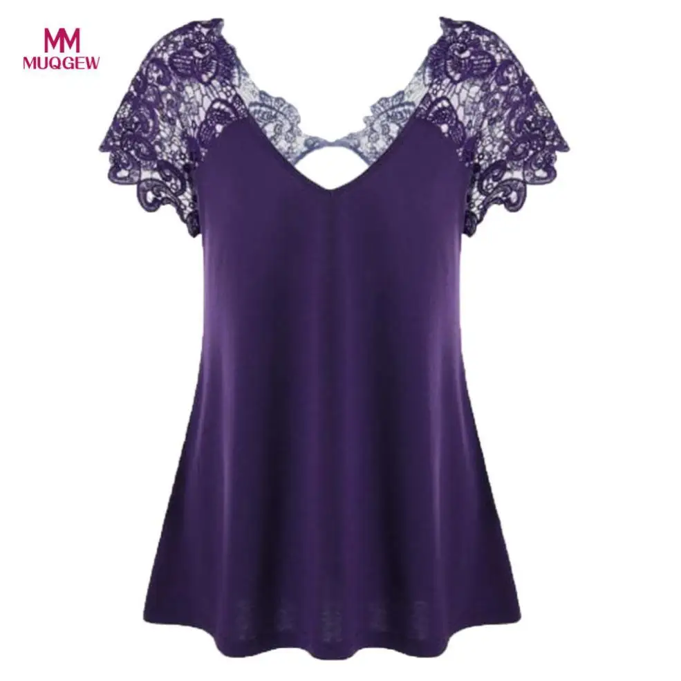 2018 Womens Fashion V-Neck Plus Size Lace Short Sleeve Trim Cutwork T-Shirt Tops plus size Lace poleras de mujer moda 2018 2018 Womens Fashion V-Neck Plus Size Lace Short Sleeve Trim Cutwork T-Shirt Tops plus size Lace poleras de mujer moda 2018