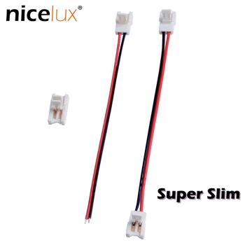 

5pcs/lot 2pin 3pin 4pin Slim LED RGB Connector for 8mm 10mm 3528 5050 RGB Dual LED Strip Terminals Aluminum Channel Profile Use
