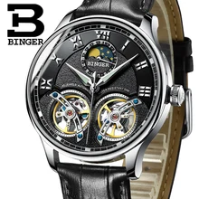2017 Mechanical Men Watches Binger Role Luxury Brand Skeleton Wrist Sapphire Waterproof Watch Men Clock Male Men Watch
