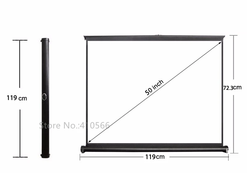 50 inch 16 to 9 table screen dimension
