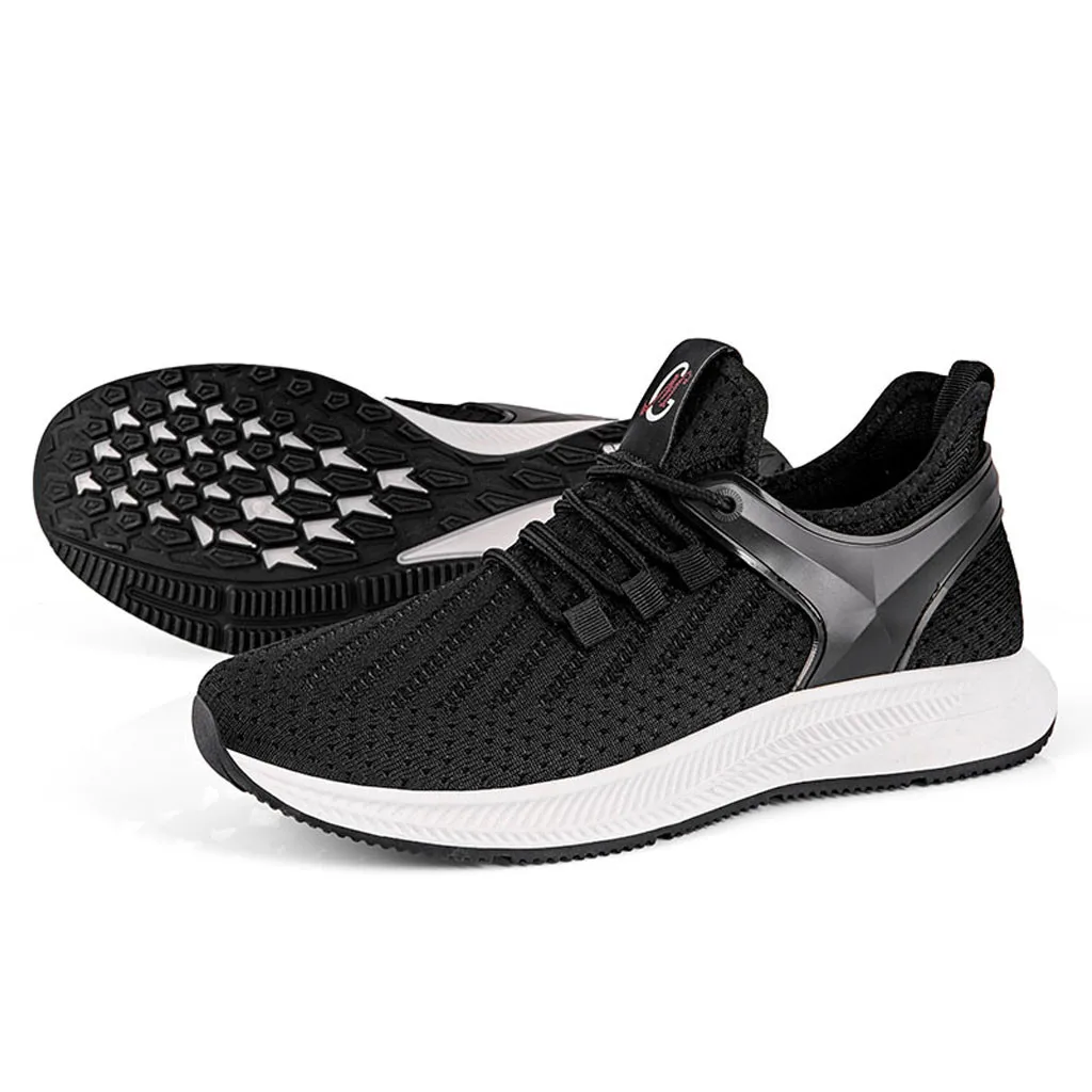 Popular Fashion Casual Shoes For Men Spring Autumn Breathable Flying Weave Sports Zapatillas sneaker adult Non-slip Male | Спорт и