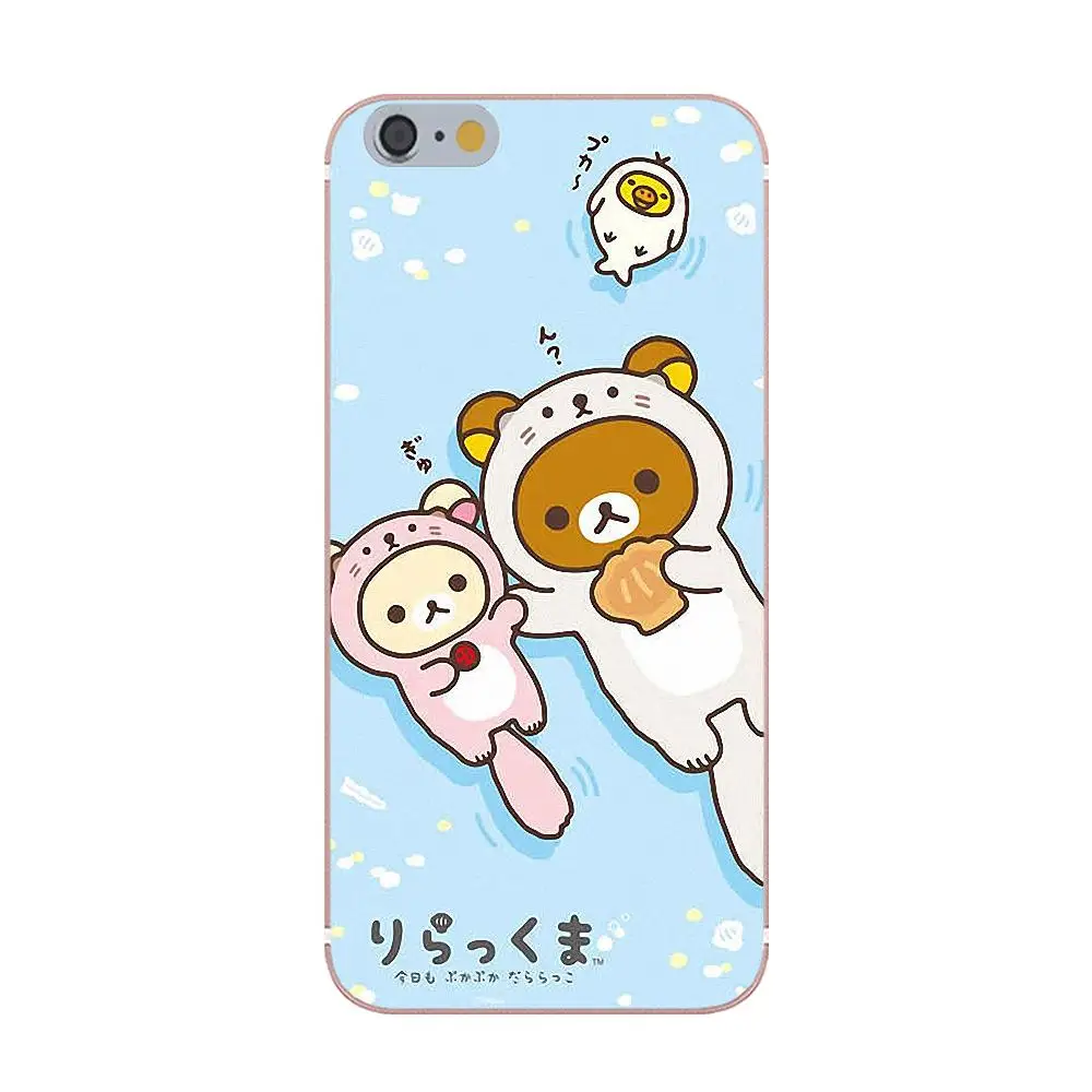 Tpwxnx Забавный мультяшный Rilakkuma для Iphone 4 4s 5 5C 5S SE 6 S 7 8 Plus X мягкий чехол ТПУ телефон