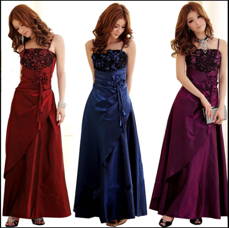 LCM20 Plus Size Fuchsia Bridesmaid Dress Long Chiffon Strap Sexy