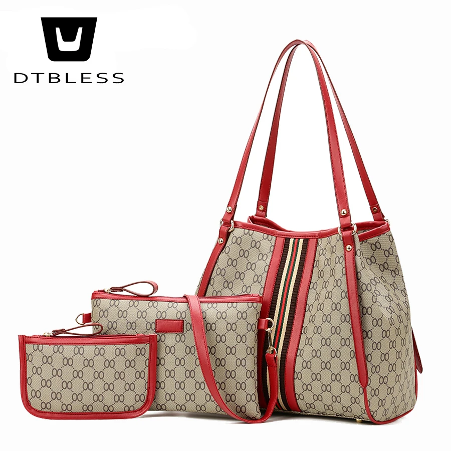 

3 set women shoulder bag large tote bag fashion crossbody bags Lady Bags Designer Soft Tote for girls D308-6