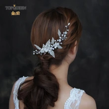 TOPQUEEN HP135 Свадебные аксессуары Элегантные свадебные оголовье Кристалл женские свадебные аксессуары жемчужные свадебные аксессуары для волос