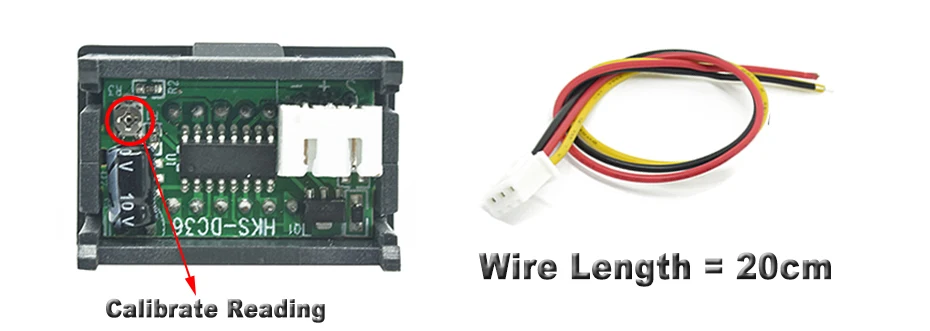 voltímetro vermelho verde azul led detector de