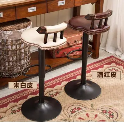 Real wood chair, wrought iron bar chair. Lifting chair. Rotate. Stool bar chair Real wood chair, wrought iron bar chair. Lifting chair. Rotate. Stool bar chair