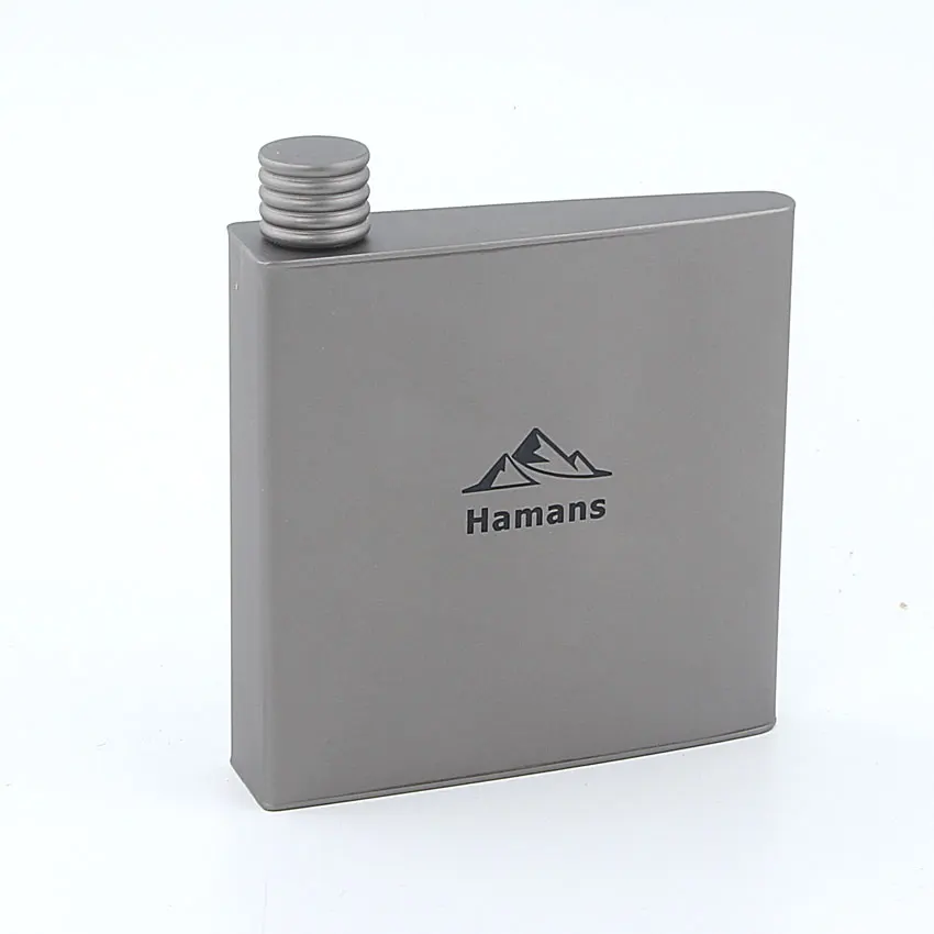 

HAMANS HMS-FLASK-175 Ultralight Titanium Flagon Wine Bottle Outdoor Camping Titanium Water Bottle 175ml