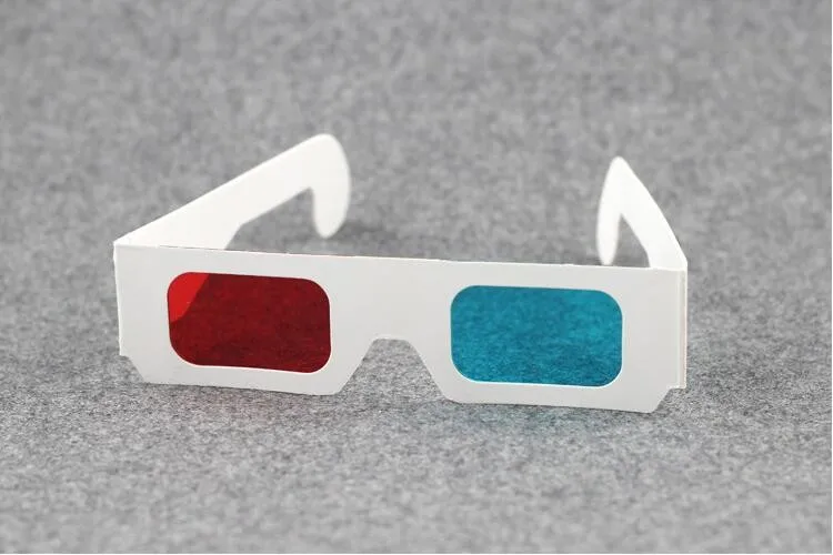 1000PCS Newest Paper Frame 3D Glasses Red Blue / Cyan Colors DHL Free Shipping