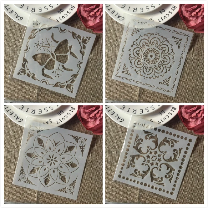 

4Pcs/Set 15cm Butterfly DIY Craft Layering Stencils Wall Painting Scrapbooking Stamping Embossing Album Paper Card Template