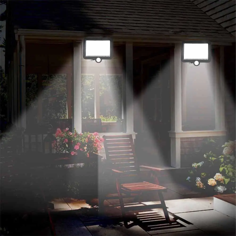 Leds ao ar Decoração do Jardim Sensor de Iluminação Dcoo Lâmpada Solar Livre Gramado Lâmpadas Luzes Parede Detecção Movimento 56 7 Lâmpadas solares