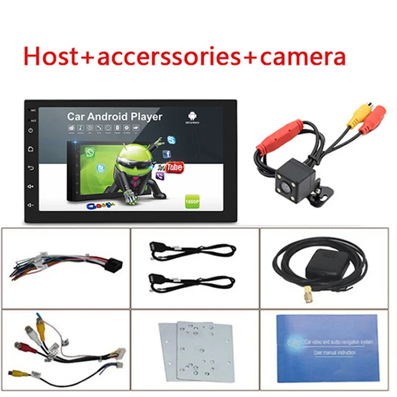 7 &quot2G + 16G ROM 2 Din Автомобильный MP4 MP5 плеер HD Android 9 1 сенсорный экран мультимедийное
