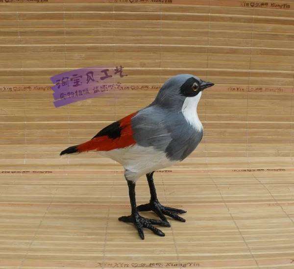 Новый Моделирование Шрайк игрушка полиэтилена и меха птица куклы подарок около 17x7x15 см 2450
