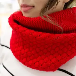 Mingjiebihuo Новые Модные Простые осенние и зимние корейский версия шерстяной шарф женский теплый чистый цвет подсолнечника воротник