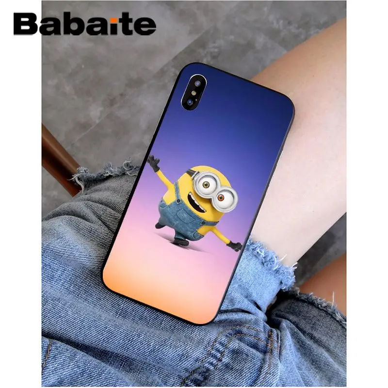 A3 Babaite Желтый Миньон черный мягкий чехол для телефона Apple iPhone 8 7 6 6 S Plus X XS MAX 5 5S SE XR чехол - Цвет: A3