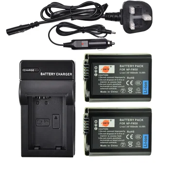 

DSTE 2PCS NP-FW50 Camera Battery with UK Plug Charger for Sony NEX-7,NEX-5N,NEX-5R,NEX-6,NEX-3,NEX-3A,NEX-3D,a6500,a6400,a6100