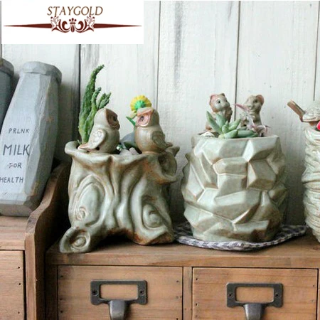 

Zakka Creative Gifts Kiln Glazed Ceramic Pots Fleshy Garden Decoration Pots For Flowers Decorative Flower Pot 10.5cm