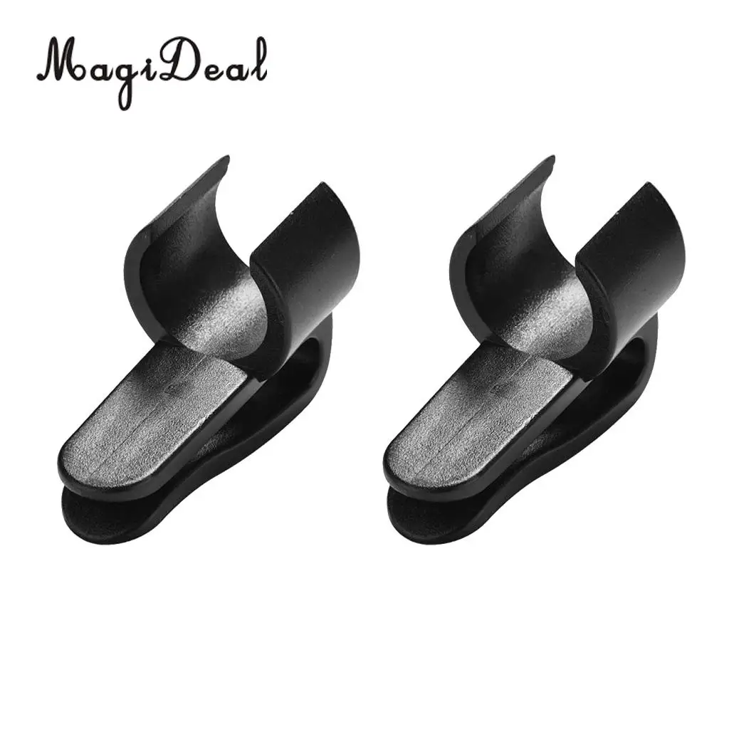 MagiDeal Hot 2Pcs Marker Black Golf Putter Clamp Golf Bag Clip On Putter Holder Putting Organizer Club Ball Golf Training Aids