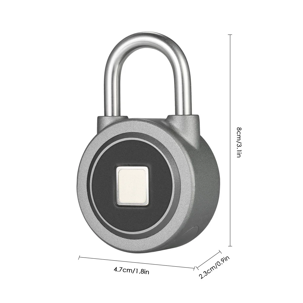 Новейшая интеллектуальная кнопка блокировки отпечатков пальцев, блокировка паролем, разблокировка водонепроницаемого противоугонного замка для дверного навесного замка для системы Android iOS