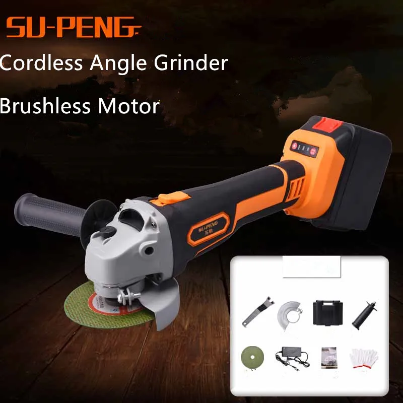 

Power 20V Electric Lithium Battery Cordless Angle Grinder Grinding Machine Polishing Cutting Grinding Sanding Wax Power Tools