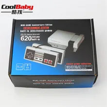 DHL 30 шт./партия детская Мини ТВ игровая консоль 8 бит видео игровая консоль Встроенная 620 игр ручка управления опционально AV OUT
