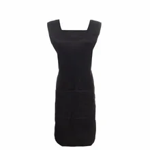 Черный салон парикмахерские волосы резка фартук накидка для парикмахер стилист практичная Парикмахерская Ткань OA66