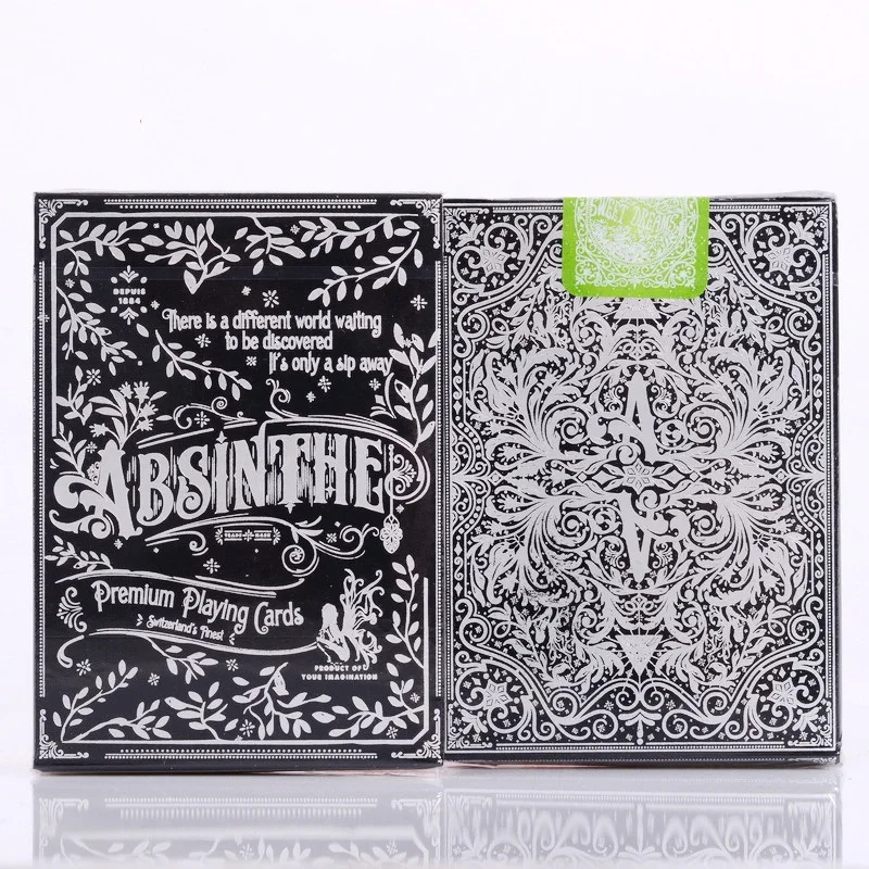 

1pcs Absinthe V2 Playing Cards Ellusionist Deck Magic Card Poker Close Up Stage Magic Tricks for Professional Magician Free Ship