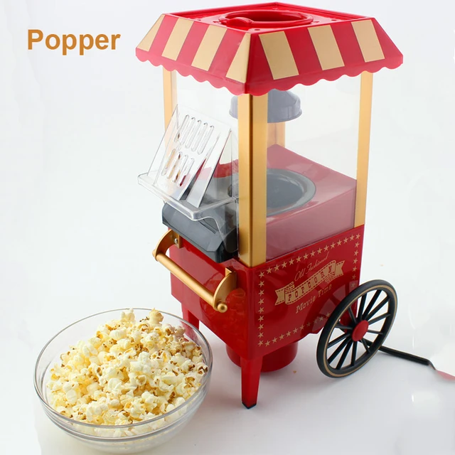 Nostalgia Hot Air Popcorn Maker and Bucket - Khaki