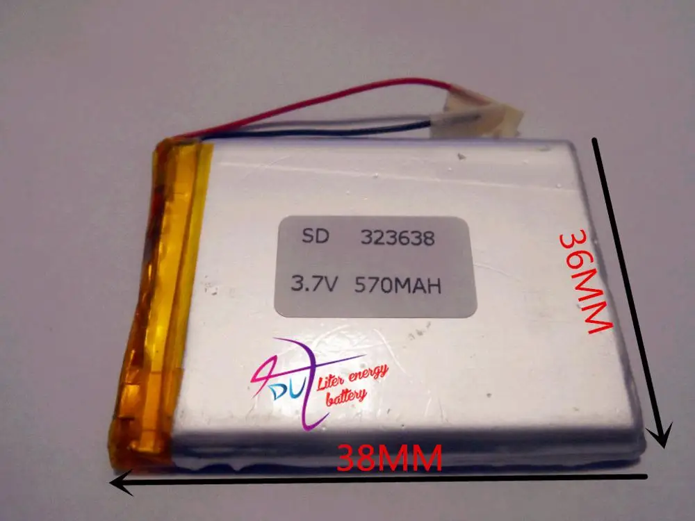 best battery brand Size 323638 3.7V 570mah Lithium polymer ...