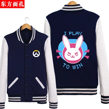 

D.VA OW Bunny Sweety Cosplay Baseball Jacket Free Shipping
