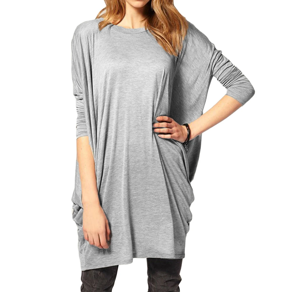 

2019 Summer Korea Style Chic T Shirt Women Oversize T-Shirt Batwing Long Sleeve Casual Tops female Tshirt Large Sizes Tunics XXL