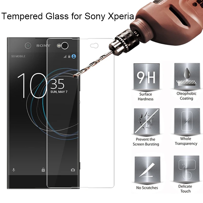 9H твердое закаленное стекло для sony Xperia M M4 Aqua M5 прозрачное Защитное телефона L L1 L2 T2