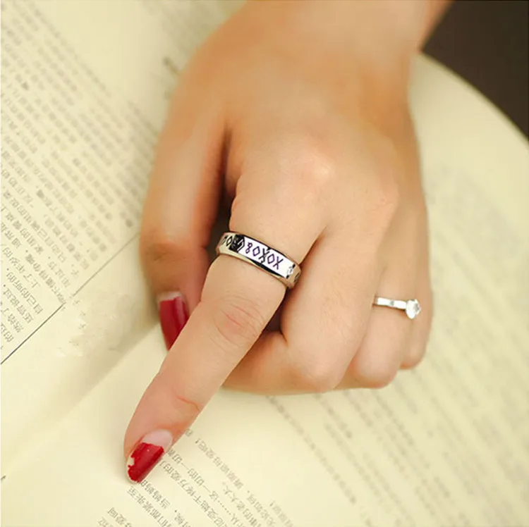 K-pop exo день рождения распродажа Горячая Распродажа модные кольца ювелирные изделия Kpop Exo Дата стальное кольцо хвост размер отправить шнур K-pop exo для мужчин и женщин ювелирные изделия