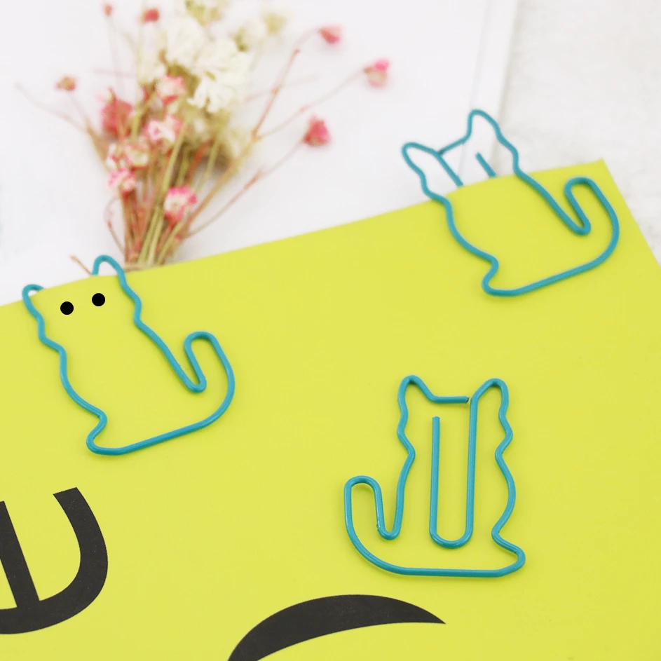 9 шт./Лот зажимы для бумаги в форме кошки|shaped paper clips|paper clipsmemo clip |