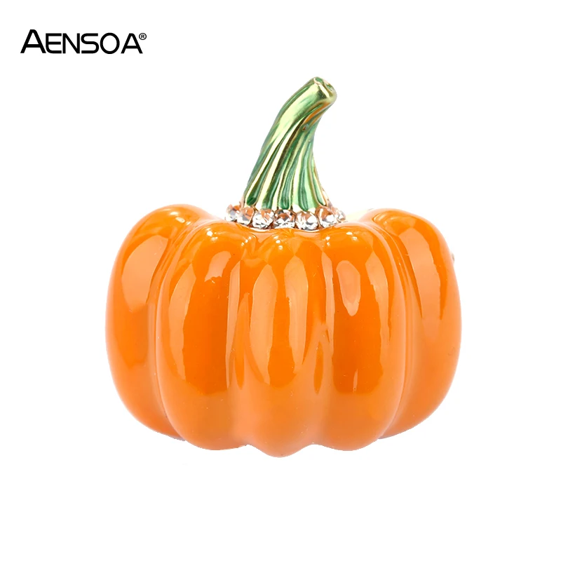 

AENSOA Enamel Pumpkin Brooch For Women Men's Alloy Plant Brooch Pins Pumpkin Brooches Halloween Badge Gifts Accessories