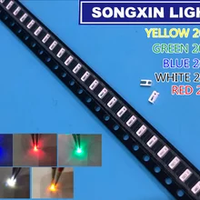 100 шт./лот 5 цветов 3014 SMD светодиодный супер яркий красный/зеленый/синий/желтый/белый прозрачный СВЕТОДИОДНЫЙ светильник