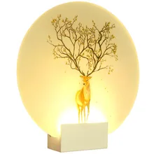 Deer Mural LED Wall Lamp Acryl Sconce Light Modern Indoor Decoration Lighting Wall Mounted Foyer Living Room Bedroom Night Lamp simple creative acryl crystal wall sconce modern led wall light fixtures for bedroom wall lamp indoor lighting lampara