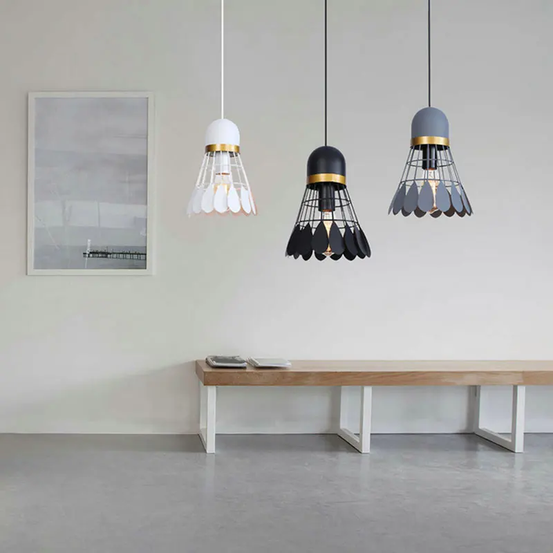 

Badminton chandelier Minimalist modern dining room lamp Creative personality bar study bedroom lamp