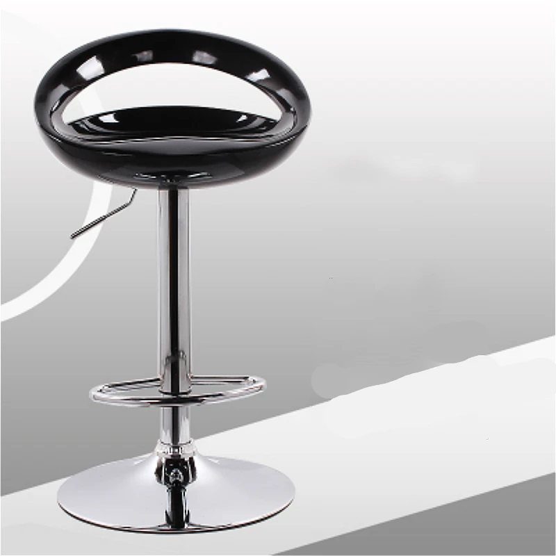 Simple Plastic Bar Chair Lifted Rotated Household Balcony Multi-purpose High Stool with Small Backrest Stable Front Desk Chair