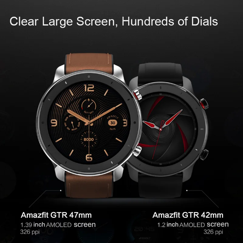 Оригинальные Смарт-часы Xiaomi Mijia Huami Amazfit GTR, спортивные, gps, водонепроницаемые, gps, для плавания, AMOLED экран, умные часы