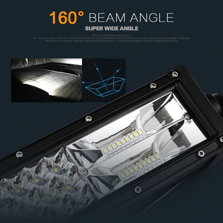 Barra de luz LED Curvada WEISIJI Quad Row