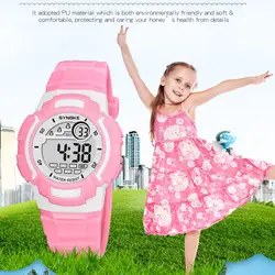 SYNOKE Лидирующий бренд спортивные детские часы многофункциональные 50 м водонепроницаемые часы светодиодный электронные часы двойного