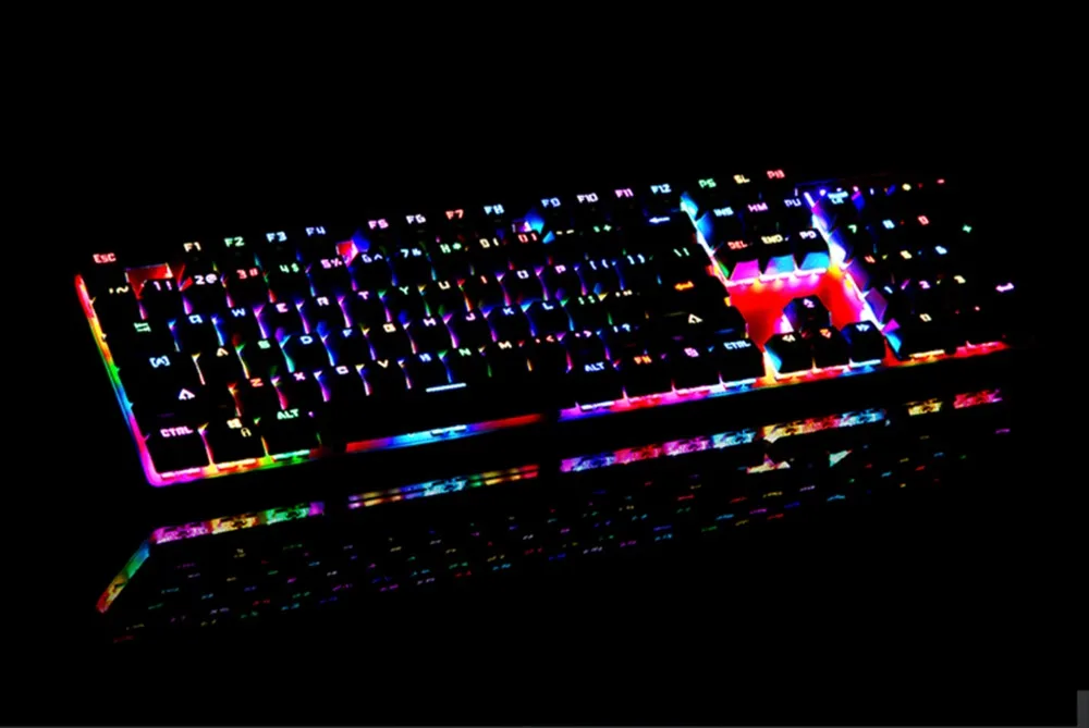 Официальный по доступной цене! MOTOSPEED CK104 игровая Проводная Механическая клавиатура 104 клавиш реальный RGB синий переключатель светодиодный с подсветкой анти-ореолы для игры